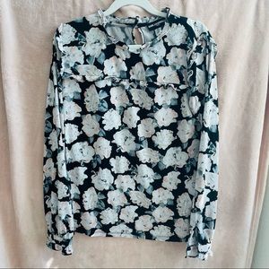 Karl Lagerfeld floral long sleeve top